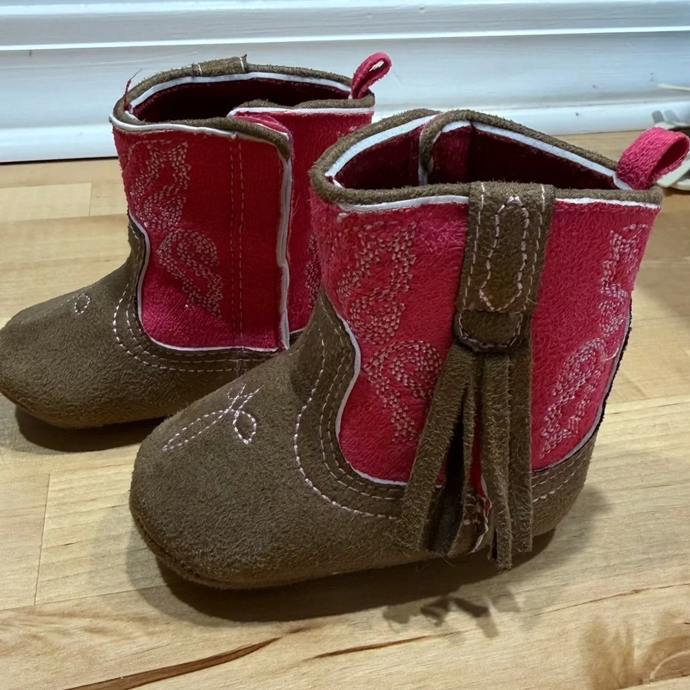 Rising Star Brown and Pink Western Boots